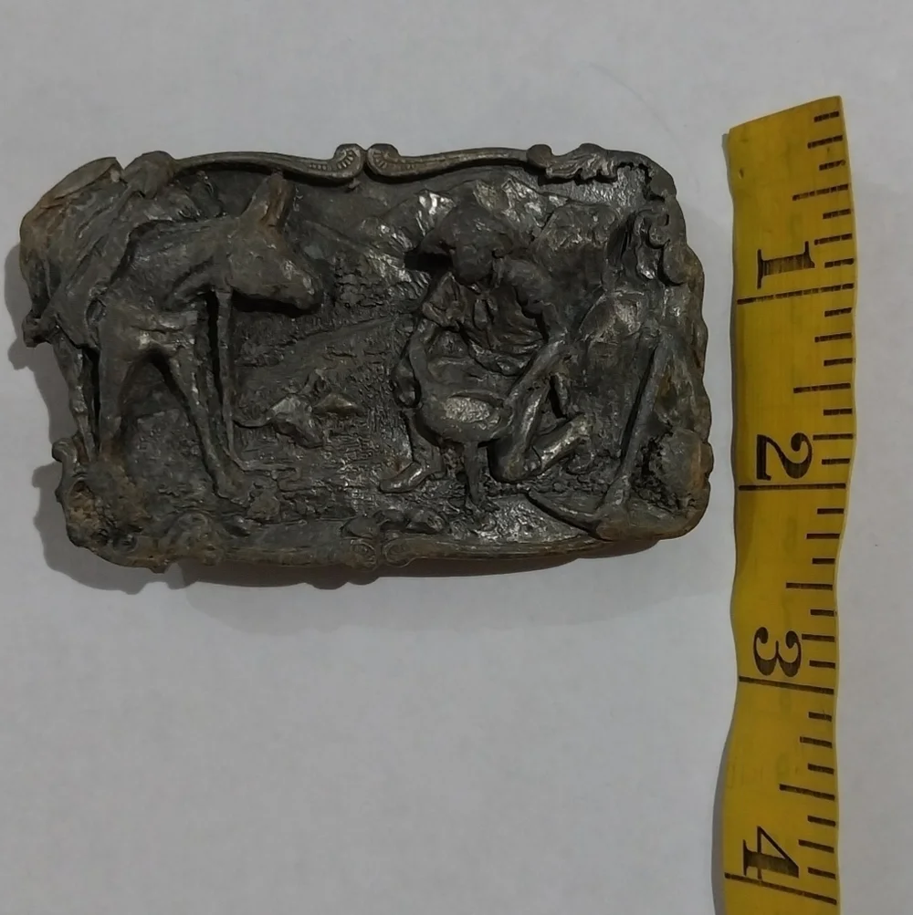 Mining belt buckle vintage arroyo grande buckle co